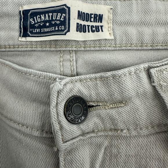 Levis Signature Modern Bootcut Jeans Womens 32x31 Gray Stretch Denim Fall Casual - Picture 4 of 4